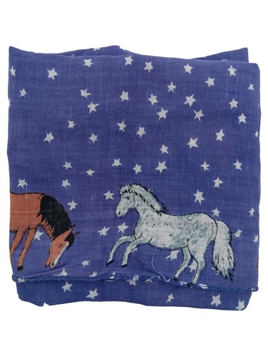 Foulard fille bleu cheval - bleu,